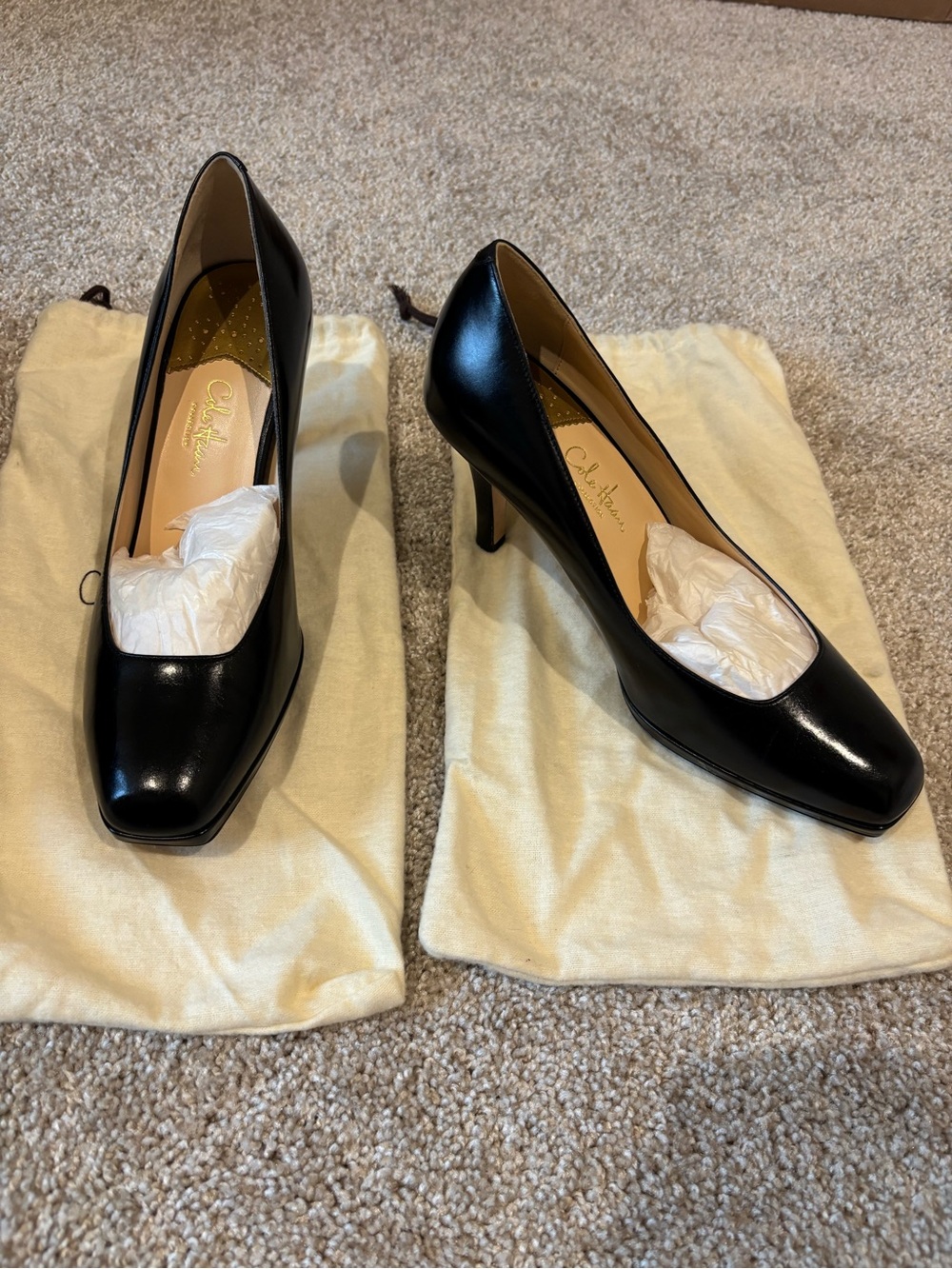 Cole Haan Black Carma Mid Air Pump Heels - Size 8.5